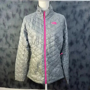 The North Face Women's Thermoball Grey Down Athletic Winter Jacket Size M